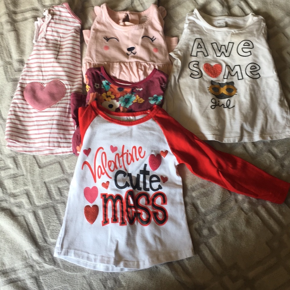 5 Long Sleeved T-Shirts - Sz 24 Month